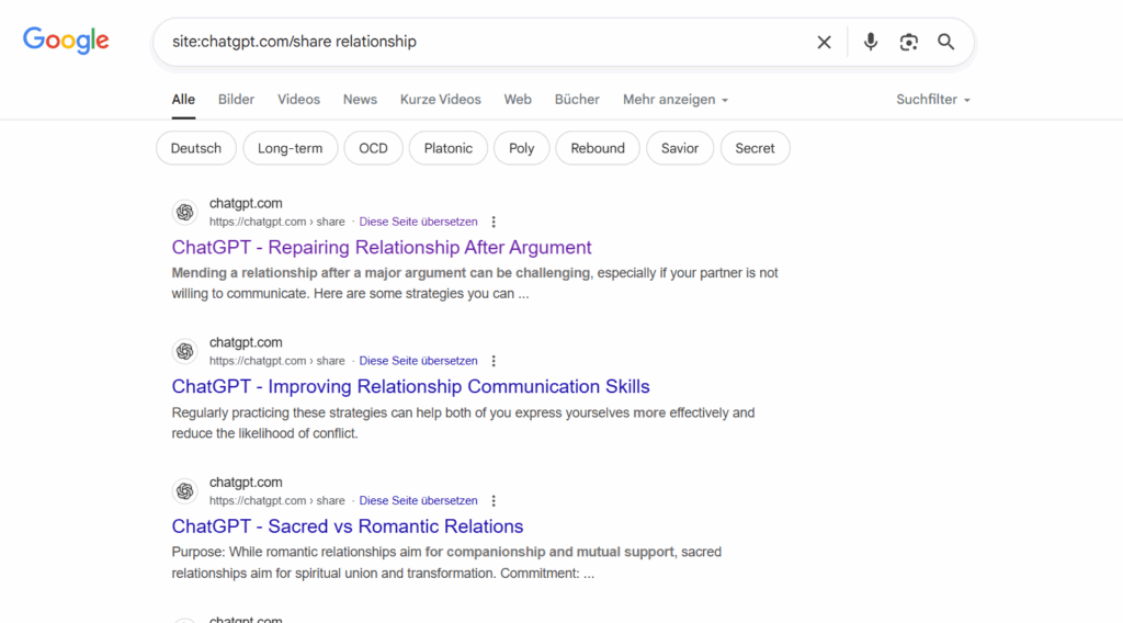 ChatGPT oeffentliche Chats werden auf Google gefunden - Tech Dads Finest - KI Newsletter