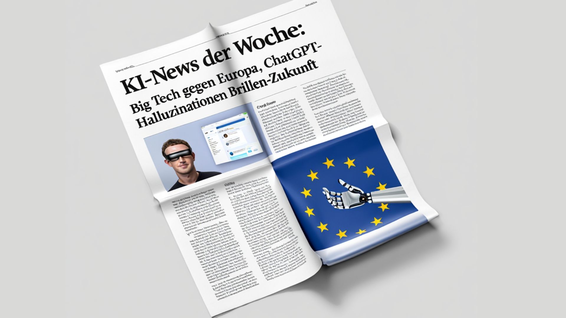KI-News der Woche Big Tech gegen Europa, ChatGPT-Halluzinationen & Zuckerbergs Brillen-Zukunft - KI News fuer Eltern