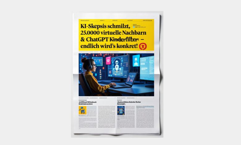 KI-Skepsis schmilzt, 25.000 virtuelle Nachbarn & ChatGPT bekommt Kinderfilter - Künstliche Intelligenz News für Eltern