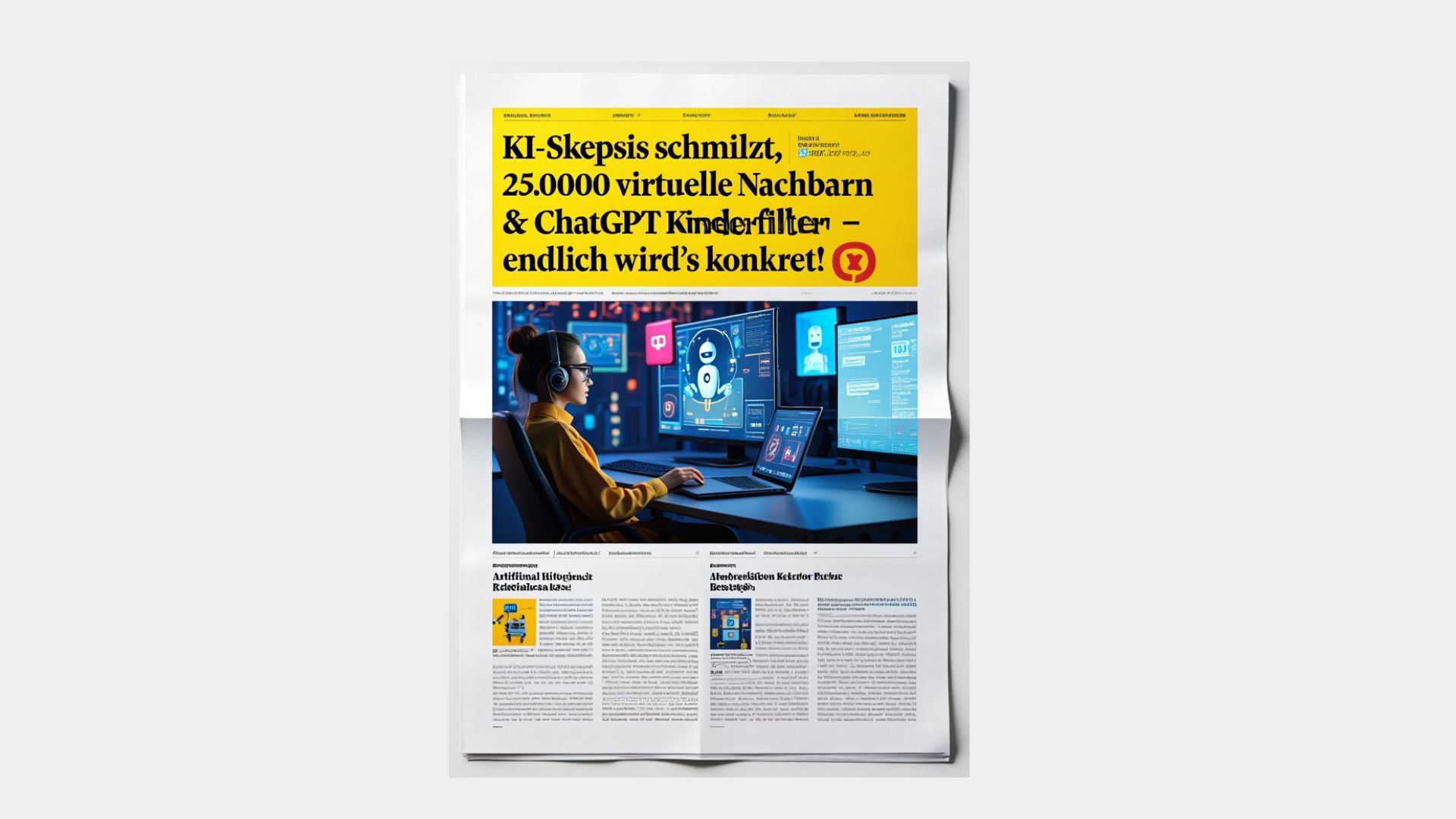 KI-Skepsis schmilzt, 25.000 virtuelle Nachbarn & ChatGPT bekommt Kinderfilter - Künstliche Intelligenz News für Eltern